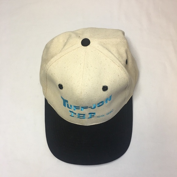 VTG 90s Tuff-Jon T.S.F. Co Canvas Snapback Baseball Cap - Picture 3 of 8
